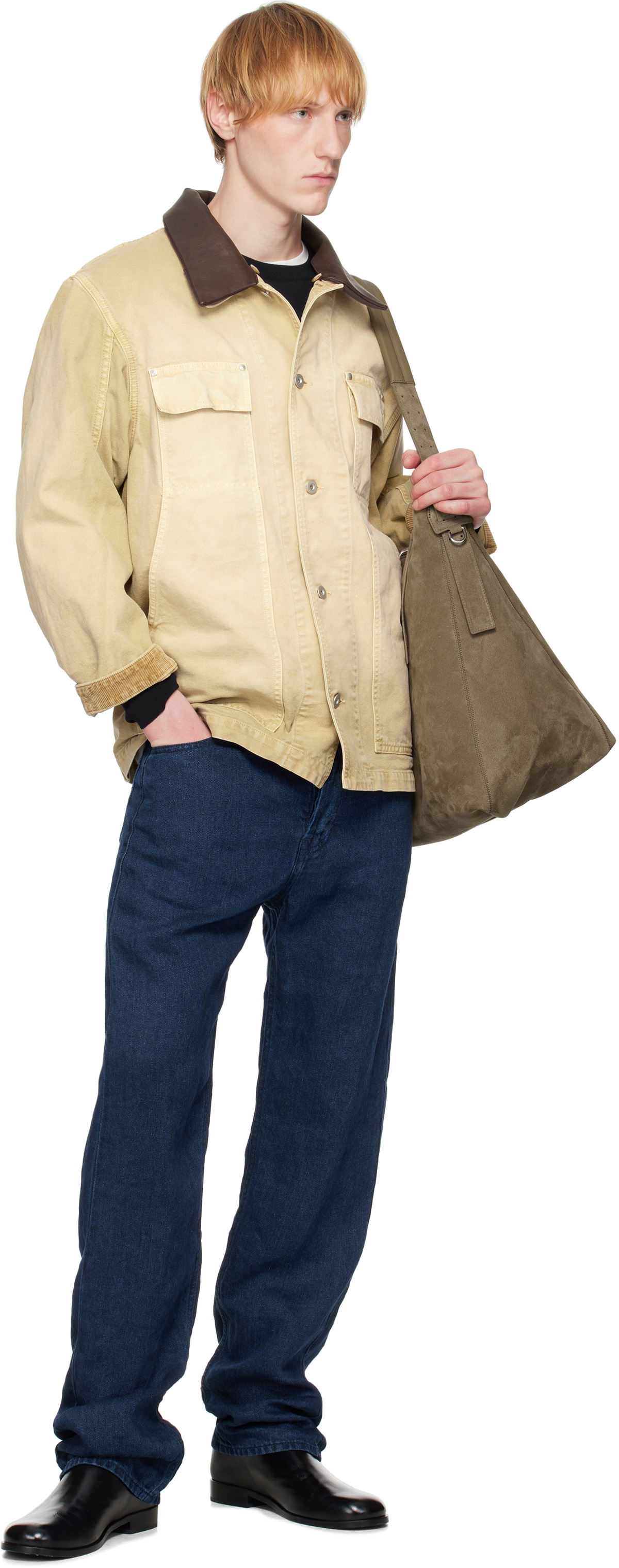 AURALEE Beige Organic Cotton Duck Jacket Auralee