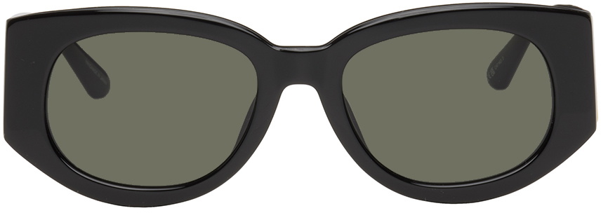 LINDA FARROW Black Debbie Sunglasses