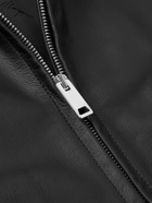 SECOND / LAYER - Leather Biker Jacket - Black