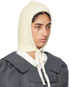 SHUSHU/TONG Off-White Tied Knit Beanie