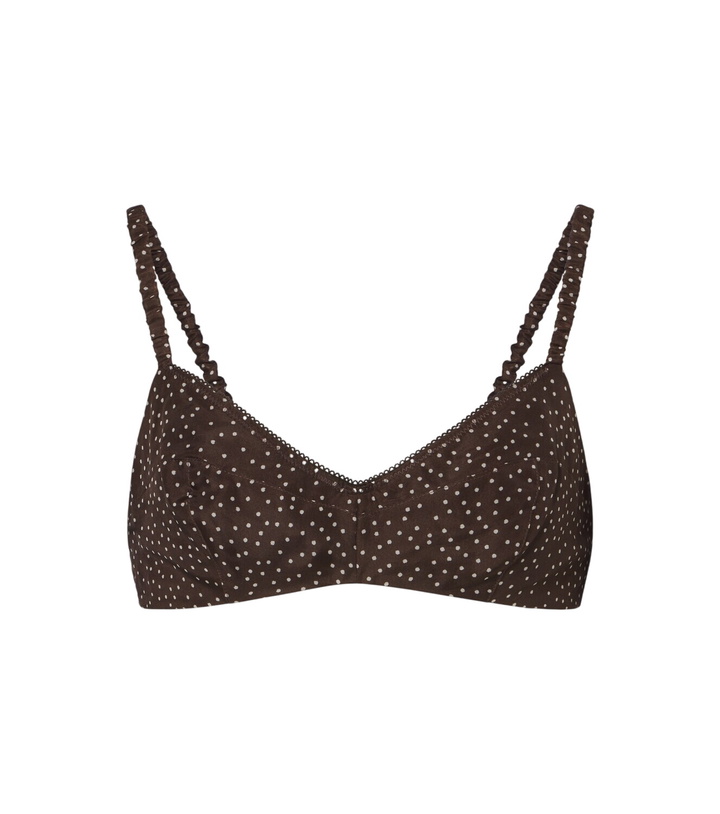 Photo: SIR Polka-dot silk organza bra top