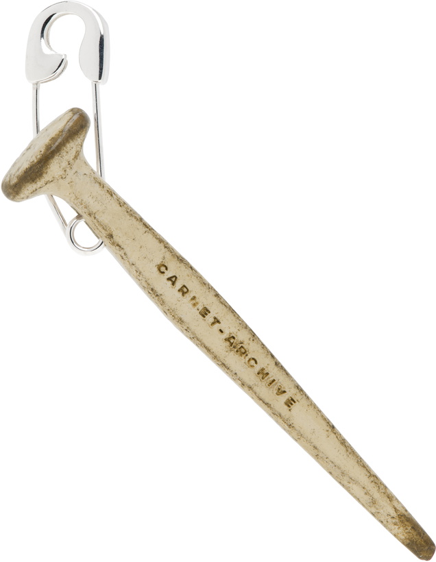Photo: CARNET-ARCHIVE Silver Nail & Safety Pin Single Earring