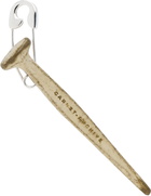 CARNET-ARCHIVE Silver Nail & Safety Pin Single Earring