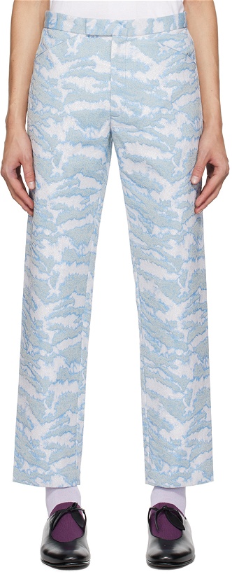 Photo: Anna Sui SSENSE Exclusive Blue & White Trousers