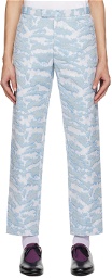 Anna Sui SSENSE Exclusive Blue & White Trousers