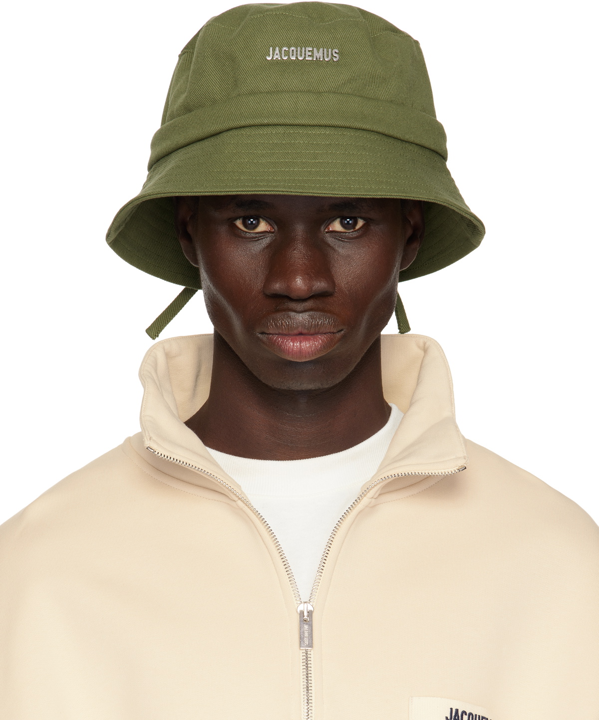 ハット JACQUEMUS Bordado Bucket Hat - Jacquemus - Khaki - Cotton Jacquemus Bordado Bucket Hat In Khaki | ModeSens