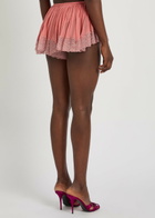Saint Laurent Lace-trim Silk-georgette Shorts Pink