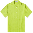 Acne Studios Men's Sandimper Tablecloth Short Sleeve Shirt in Lime Green
