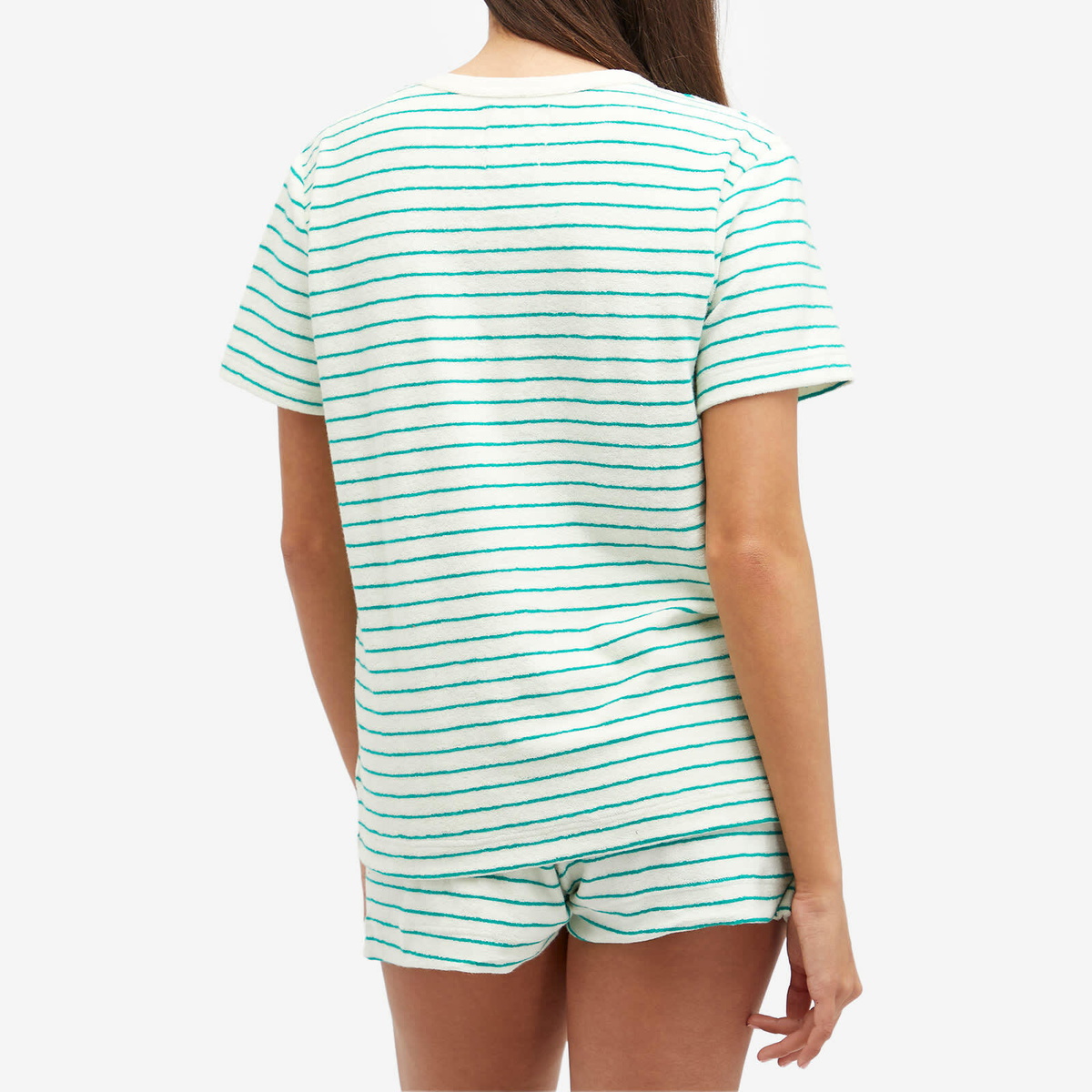 Howlin by Morrison Women's Howlin' Towelling Short Sleeve Top Sky Dreamers in Green-Ish