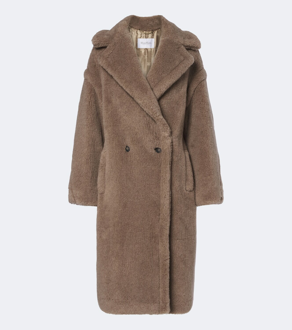Max Mara Teddy Bear Icon cashmere and silk coat