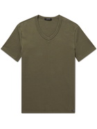 TOM FORD - Stretch-Cotton Jersey T-Shirt - Green