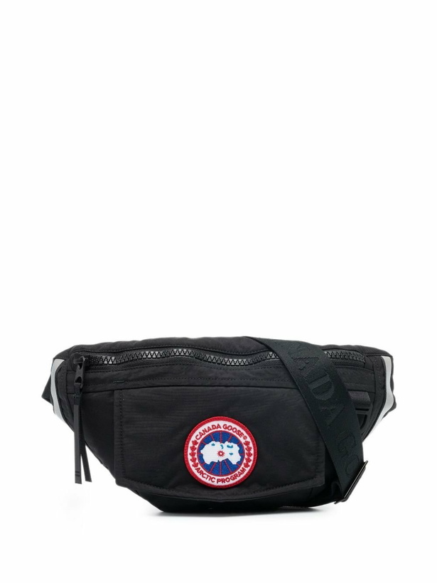 Photo: Canada Goose Black Logo Patch Belt Bag