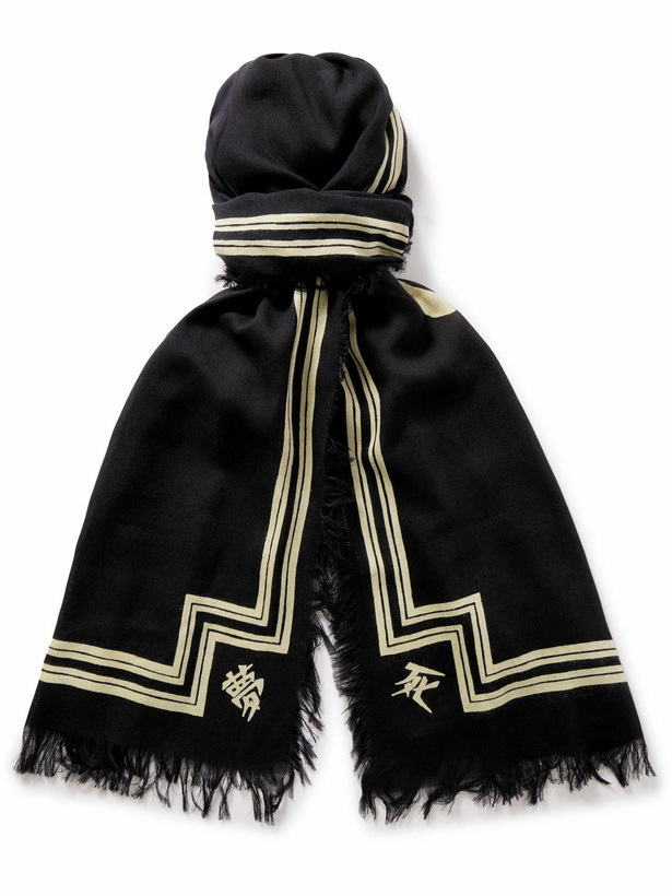 Photo: KAPITAL - Fringed Printed Voile Scarf