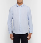 Officine Generale - Piped Cotton Shirt - Men - Sky blue