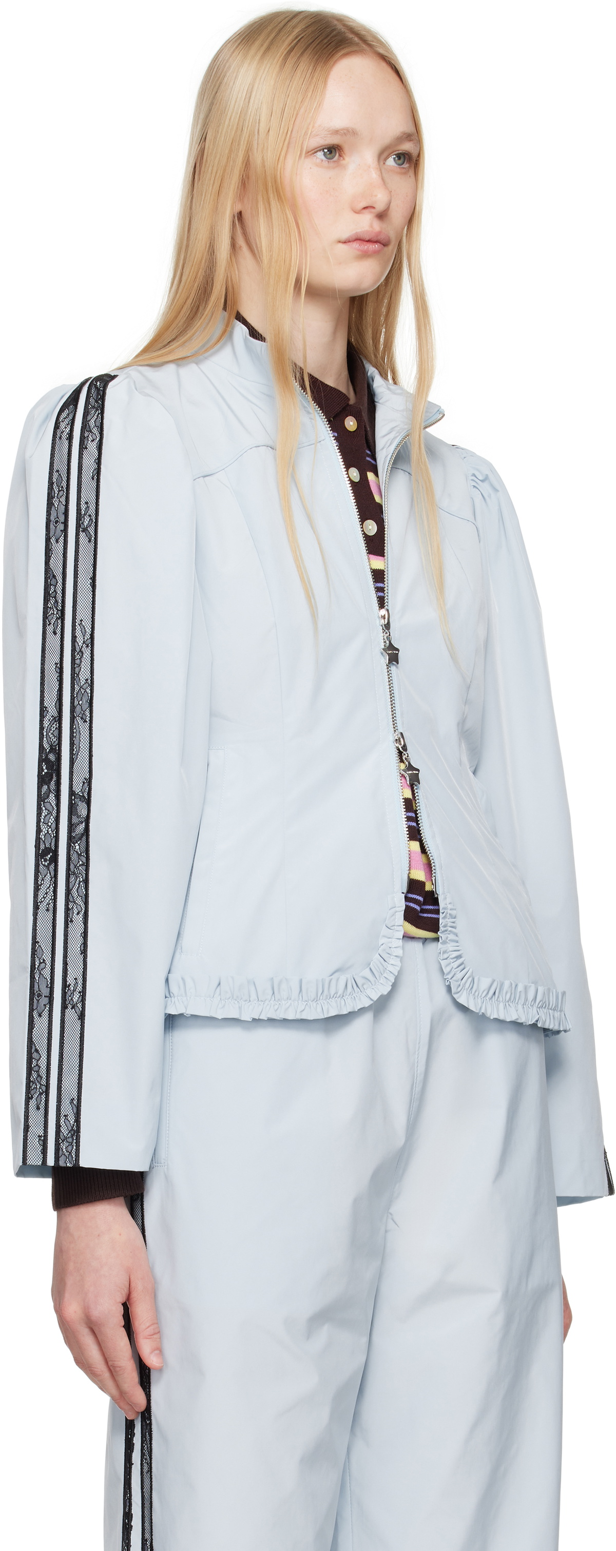 Sandy Liang Blue Eileen Jacket