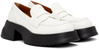 Marni White Pinched Seam Loafers