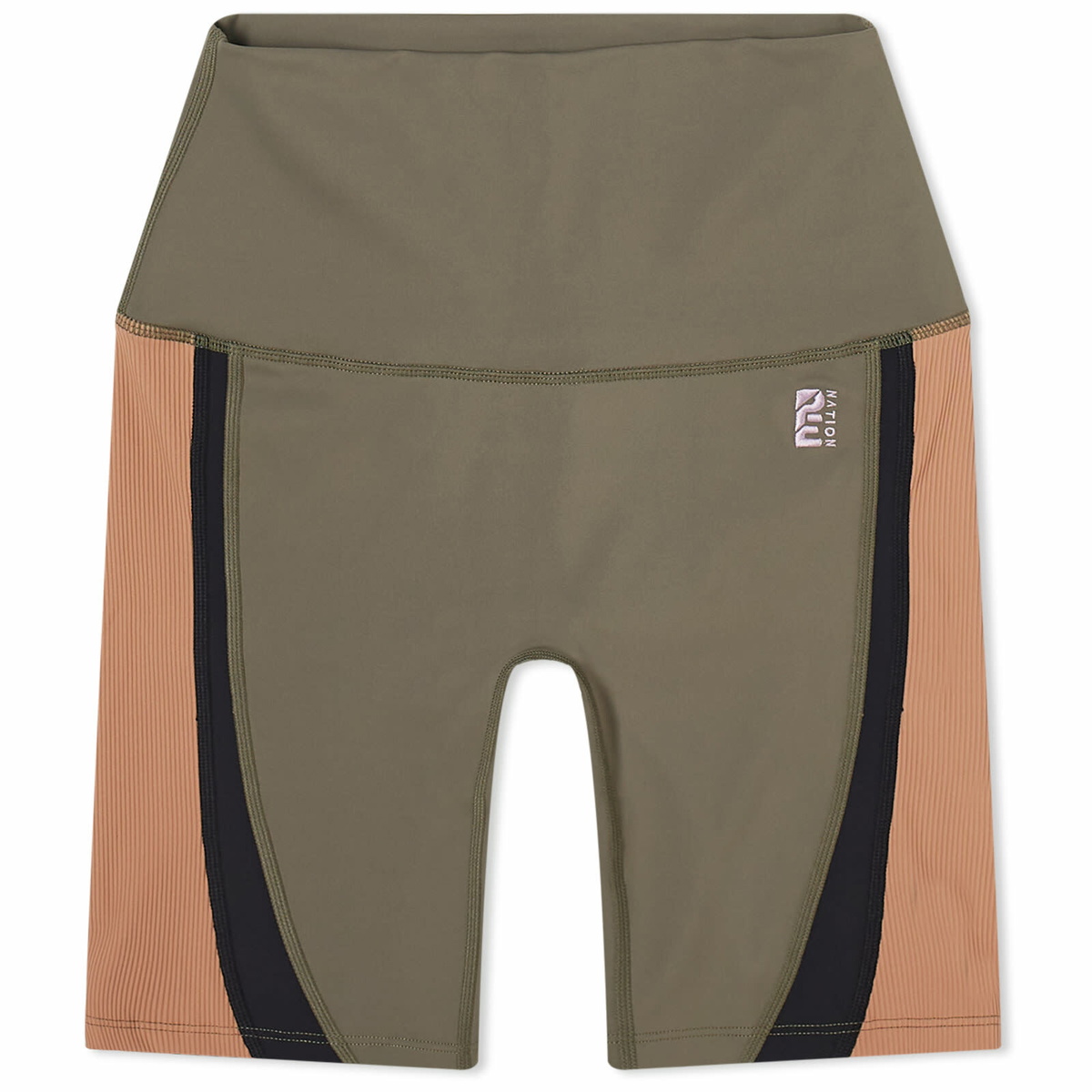 P.E Nation Women's Headling Biker Shorts in Khaki