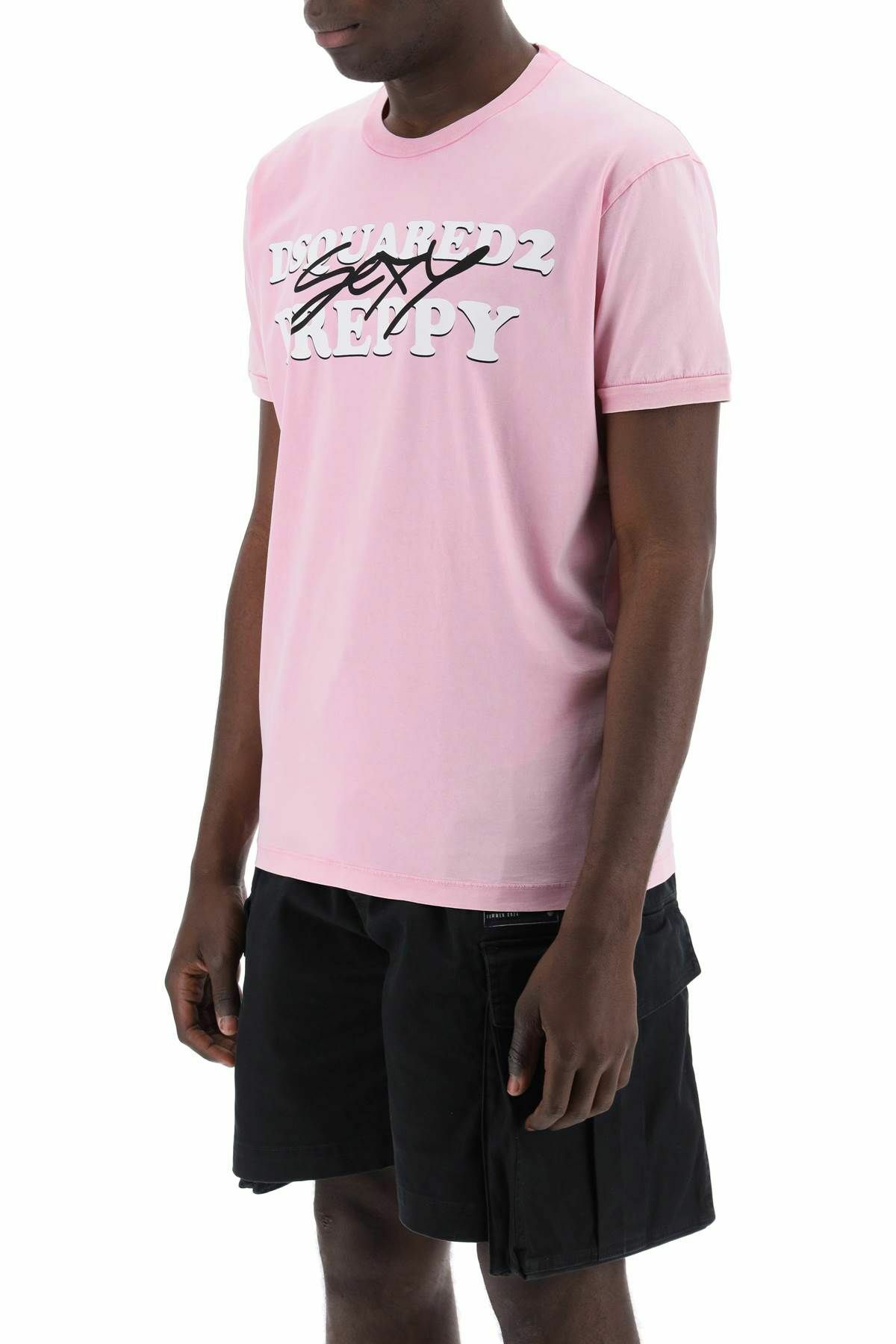 【関税込み】Dsquared2 ピンク Preppy Muscle Fit Tシャツ Dsquared2 Pink 'Preppy' Muscle Fit T-Shirt Dsquared2