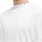 Jil Sander Men's Mock Neck T-Shirt in White Paper