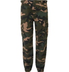 Valentino - Slim-Fit Camouflage-Print Cotton Cargo Trousers - Men - Green