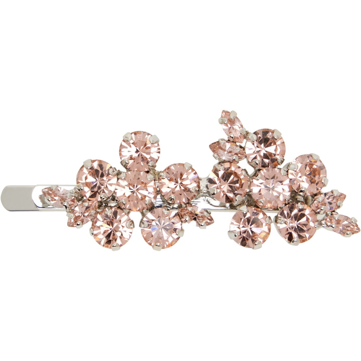 Photo: Simone Rocha Silver & Pink Mini Hellebore Flower Hair Clip