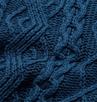 Inis Meáin - Cable-Knit Organic Pima Cotton Sweater - Blue