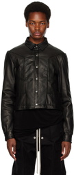 Rick Owens Black Alice Leather Jacket