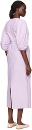Kika Vargas Purple Bessie Midi Dress