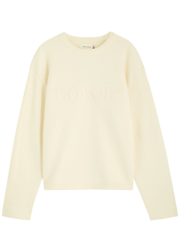 Photo: Honor The Gift Logo-embossed Knitted Jumper Cream