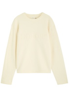 Honor The Gift Logo-embossed Knitted Jumper Cream