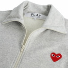 Comme des Garçons Play U Sweatshirt Red Emblem Knit in Top Grey