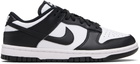 Nike White & Black Dunk Low Sneakers