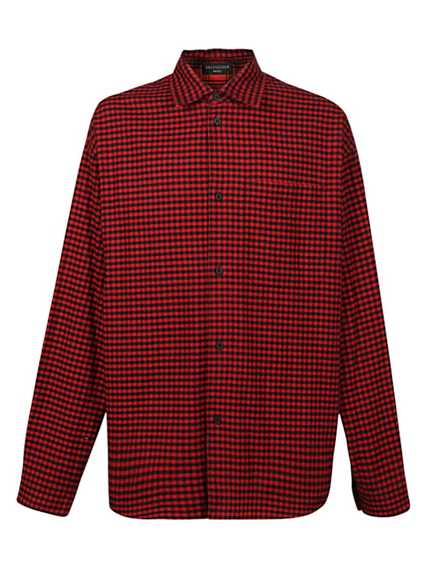 Photo: BALENCIAGA - Shirt With Check Pattern