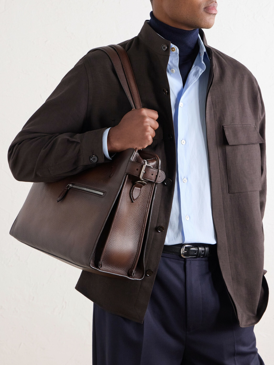 Berluti - Un Jour De Plus Full-Grain Leather Tote Bag - Brown