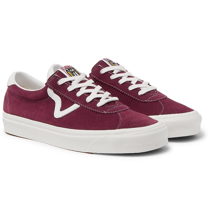 Photo: Vans - Style 73 DX Anaheim Factory Leather-Trimmed Suede Sneakers - Burgundy