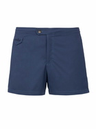 MC2 Saint Barth Man Navy Blue Fitted Cut Swim Shorts Harrys
