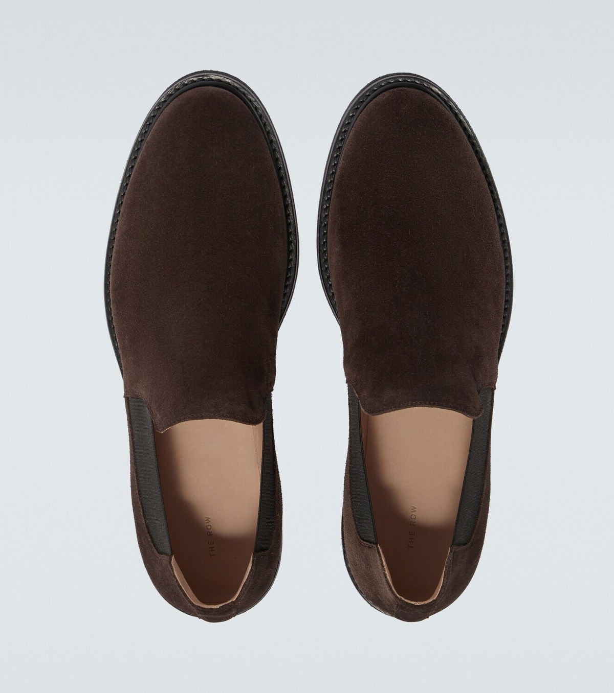 The Row Parker suede slip-on shoes