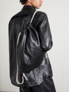 Rick Owens - Embellished Leather Drawstring Backpack