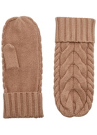 Varley Charlene Cable-knit Mittens - Beige - One Size