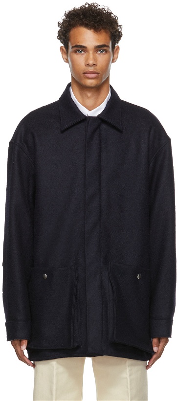 Photo: UNIFORME Patched Wool Overshirt