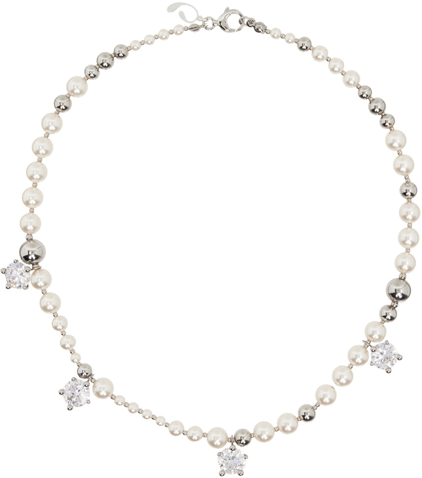 Panconesi White & Silver Perla Necklace