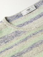 Inis Meáin - Striped Linen T-Shirt - Green