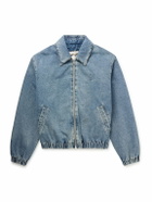 AMI PARIS - ADC Padded Logo-Embossed Denim Bomber Jacket - Blue