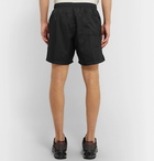 Nike - Flow Wide-Leg Logo-Embroidered Shell Drawstring Shorts - Black