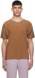 Homme Plissé Issey Miyake Brown Recycled Polyester T-Shirt