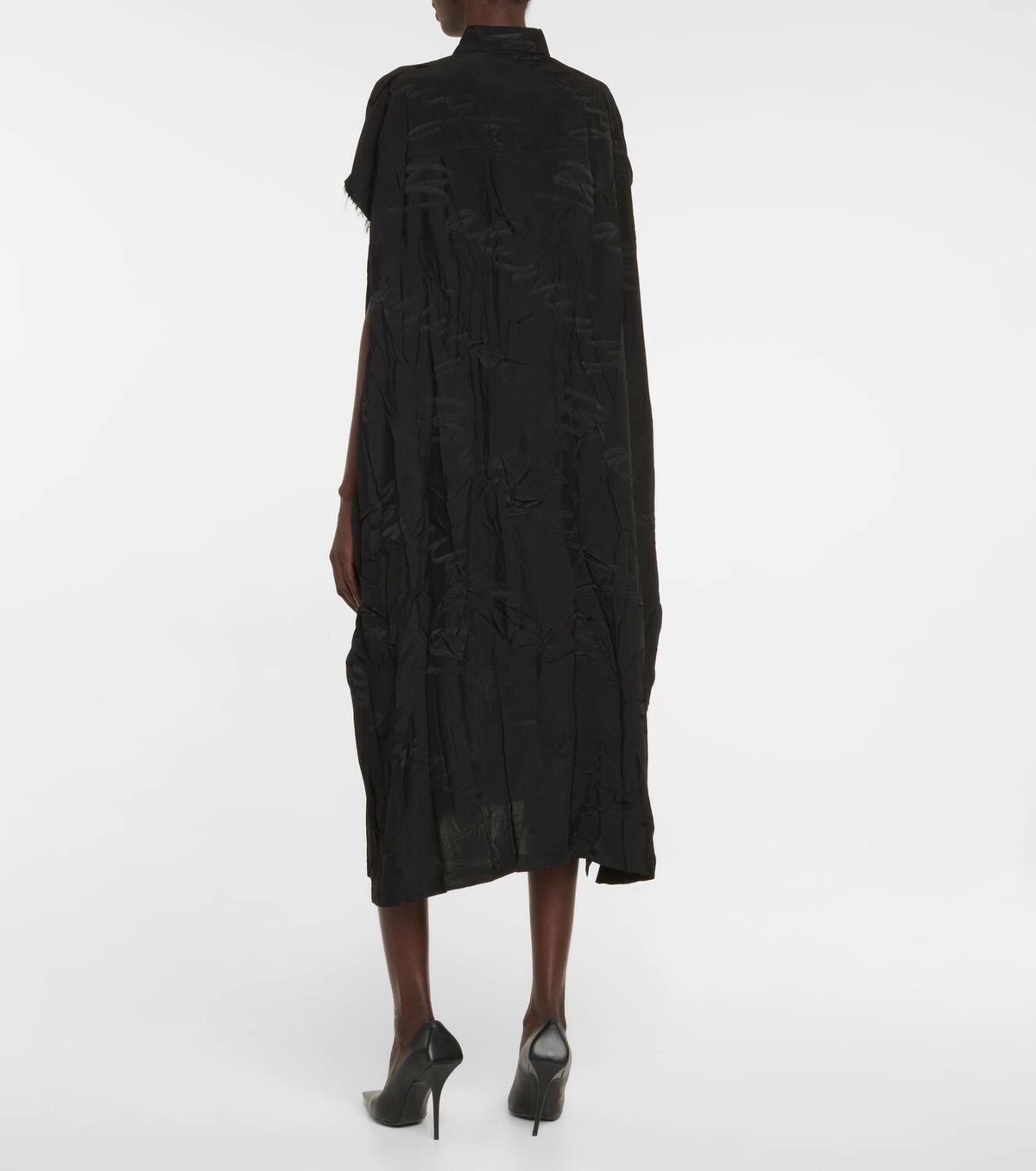 Balenciaga Logo jacquard silk midi dress