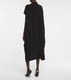 Balenciaga Logo jacquard silk midi dress