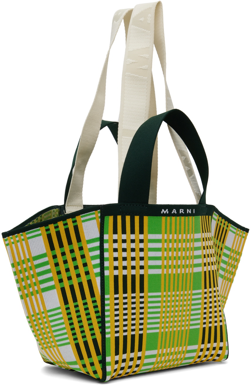 Marni Green & Yellow Small Shopping Tote Marni