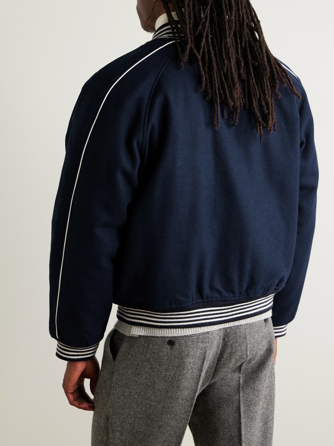 Aimé Leon Dore - Wool-Blend Varsity Jacket - Blue