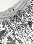 LOEWE - Paula's Ibiza Straight-Leg Paillette-Embellished Cotton-Blend Drawstring Shorts - Gray